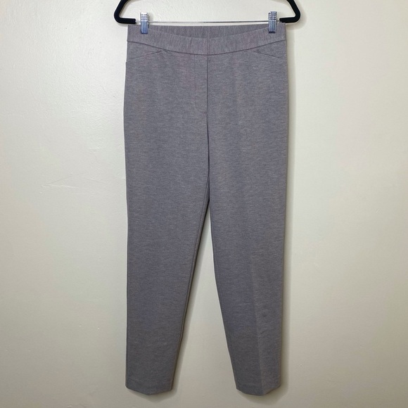 J Jill Ponte Slim Leg Pull On Pants Gray - Picture 1 of 7